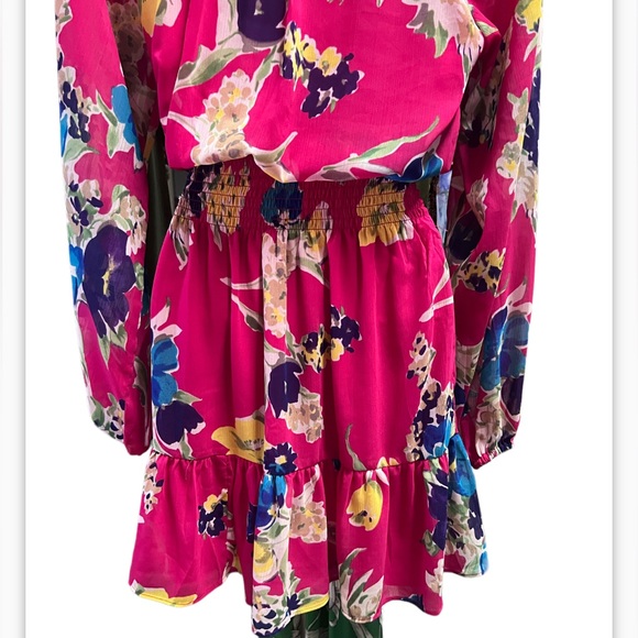 NWT Ralph Lauren Women's Floral Georgette Long Sleeve Dress Sz 2 $185 - Picture 8 of 12